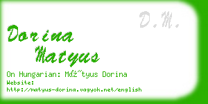 dorina matyus business card